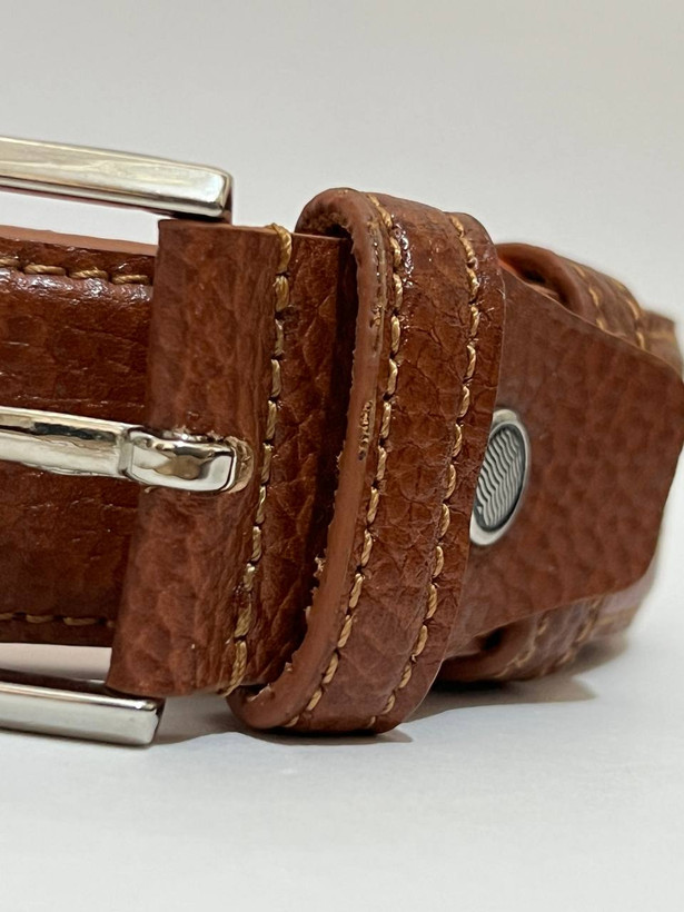 فروش کمر بند چرم طرح فلوتر رویه و آستر چرم طبیعی