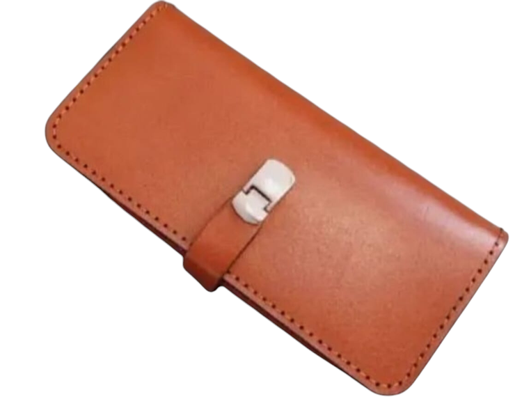 کیف پول چرم عسلی کد ۰۱۱۶