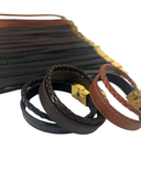 دستبد چرم بغل بافت چرم گاوی