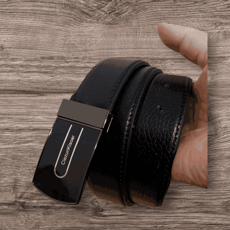 کمر بند چرمی با پلاک