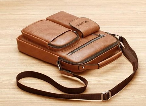 کیف دوشی مردانه بزرگ چرم طبیعی