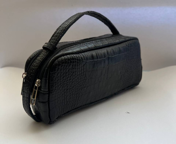 👜 شوزبگ چرمی طرح کروکودیل مشکی کد۱۱۴