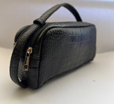 👜 شوزبگ چرمی طرح کروکودیل مشکی کد ۱۱۴