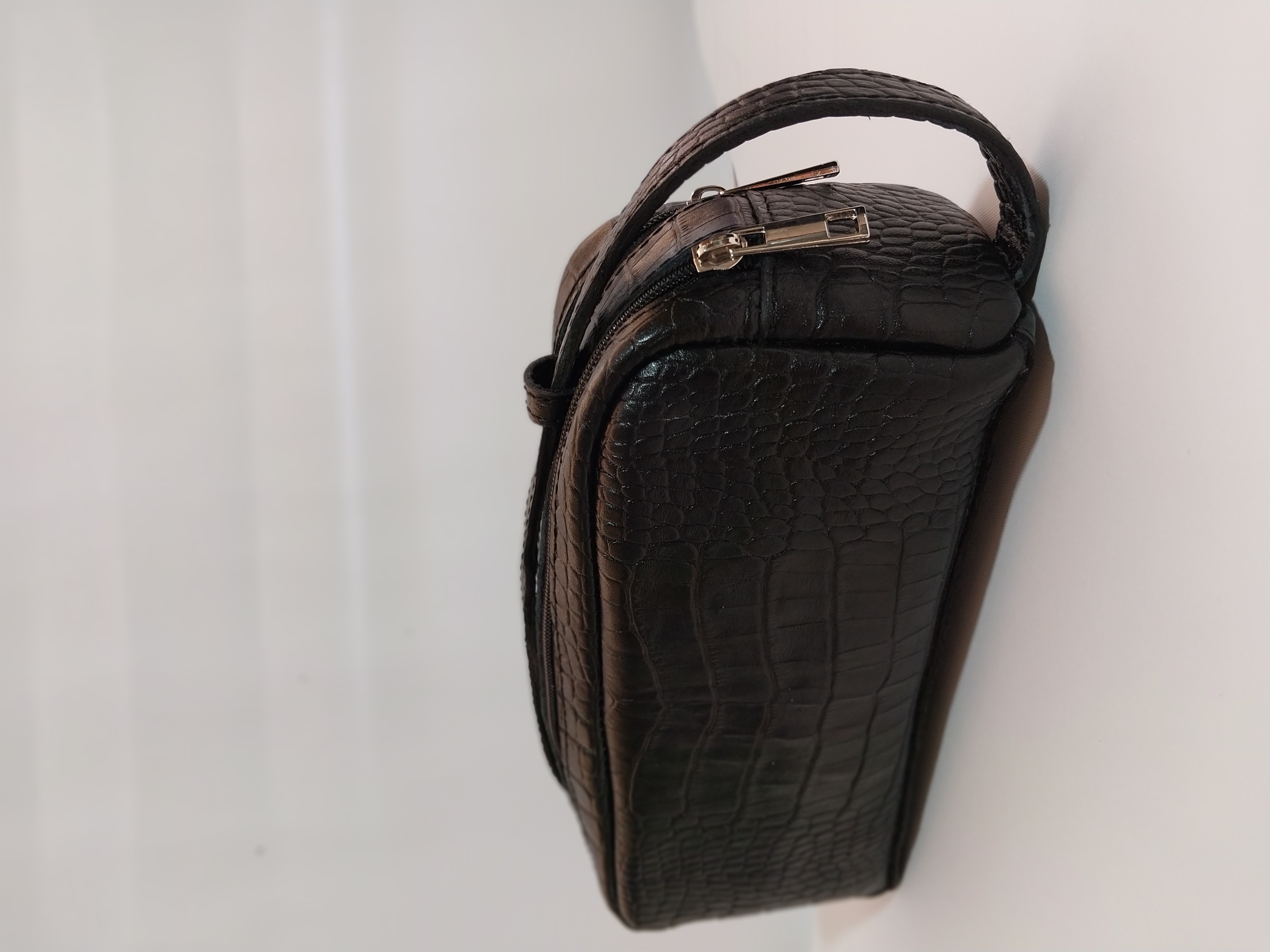 👜 شوزبگ چرمی طرح کروکودیل مشکی کد ۱۱۴