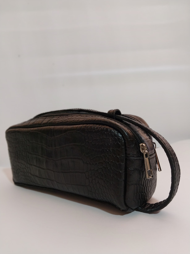 👜 شوزبگ چرمی طرح کروکودیل مشکی کد۱۱۴