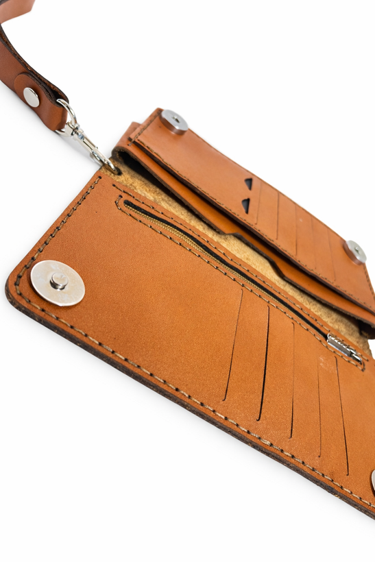 کیف پول کیهان چرم طبیعی دست دوز کد ۶۱۴