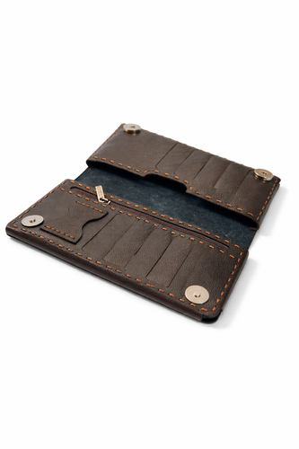 کیف پول چرمی دست دوز کد ۶۱۵