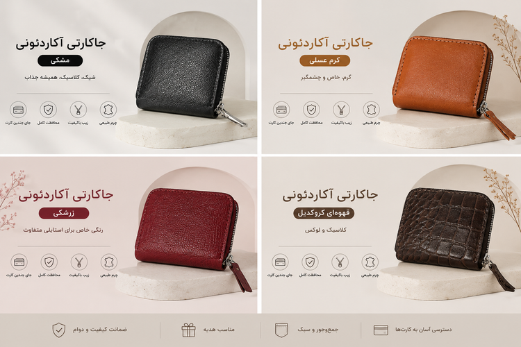 کیف جاکارتی آکاردئونی دور زیپ